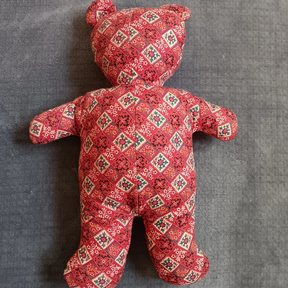 70s Handmade Vintage Cottagecore Plush Stuffed Animal Lot Bear & Elephant Whimsy